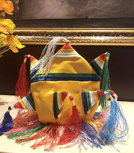 佐钦宝袋格萨尔王财神宝袋九角聚气财福如意宝 黄色款宝袋