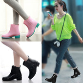 雨靴胶鞋 雨鞋 可爱短筒韩国成人水鞋 学生防水防滑套鞋 女时尚 夏季