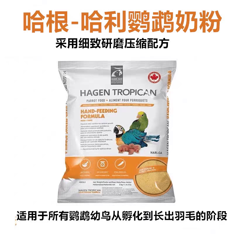 哈根鹦鹉奶加拿大进口配方鹦鹉奶粉全鸟种雏鸟奶粉全高营养易消化