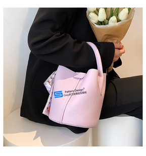 手工皮具图纸版 131 型水桶百搭手提包菜篮子纸様水桶包纸样HMB