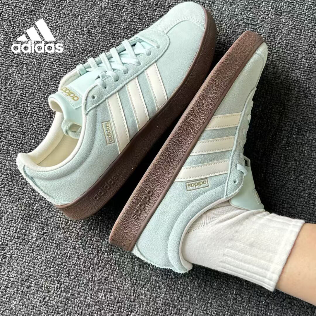 adidas阿迪达斯正品T头鞋Vl Classic绿色小众百搭德训鞋男女同款