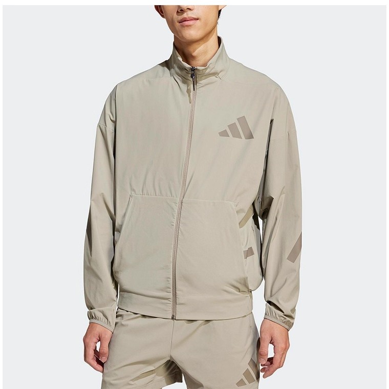 正品ADIDAS阿迪达斯男子外套立领梭织透气户外运动训练夹克JN9028