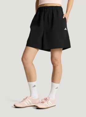 Adidas阿迪达斯女子经典运动短裤2026夏季宽松休闲百搭黑色五分裤