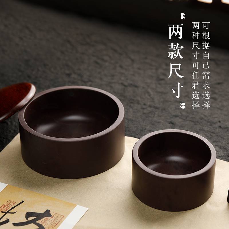 梅林笔庄端砚宋坑原石高档带盖砚台墨池墨盒书法专用多功能墨海防
