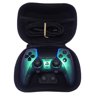 PS5EDGE精英改装绿紫渐变改装霍尔摇杆模块全微动按键成品手柄