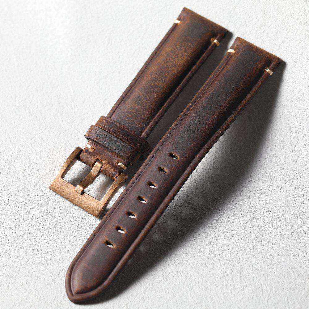 手工头层牛皮表带1920mm