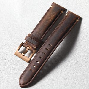 手工头层牛皮表带1920mm