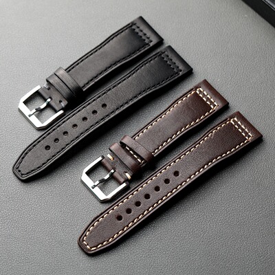手工头层牛皮表带20MM2122MM