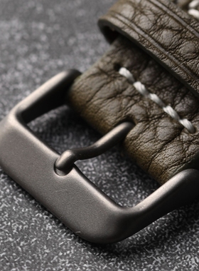 钛合金枪色表扣18MM 20MM真皮表带配件扣复古风格手表表带配件