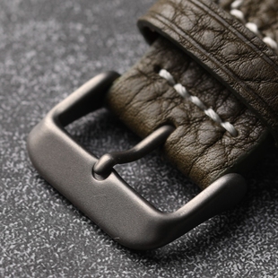 钛合金枪色表扣18MM 20MM真皮表带配件扣复古风格手表表带配件