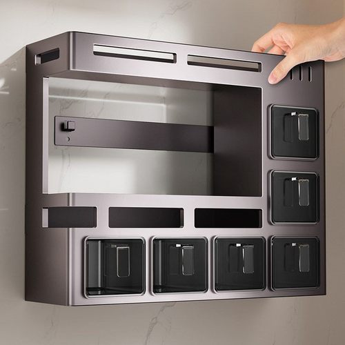 免打孔厨房调料置物架壁挂式家用