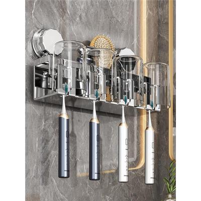 不锈钢吸盘牙刷置物架免打孔吸盘
