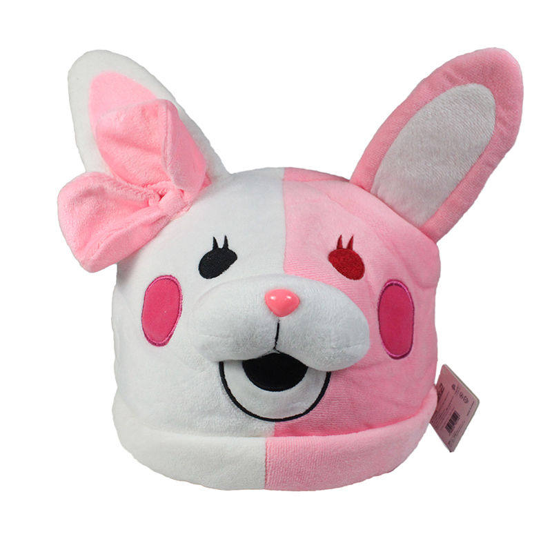 毛绒帽子秋冬款弹丸论破莫诺美粉红熊可爱水果篮子饭团女保暖帽