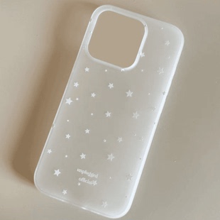 vivo oppo 小米红米软壳 荣耀 小众白色星星适用苹果15手机壳华为