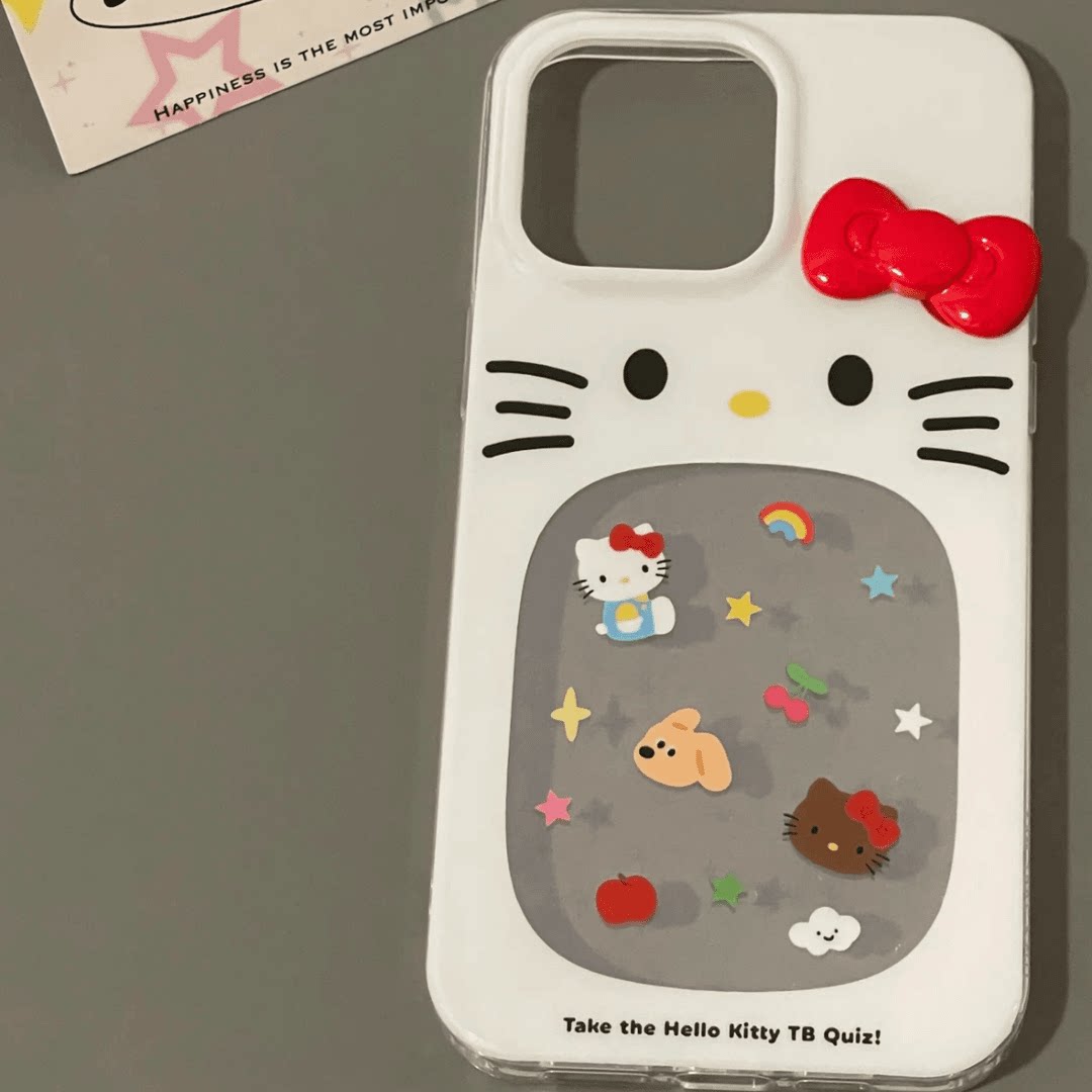 搞怪可爱大嘴kitty猫适用苹果/华为/OPPO/VIVO荣耀小米红米手机壳