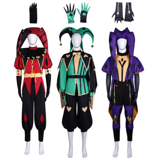【现货】怪胎马戏团cos服pierrot&harlequin万圣节cos服小丑制服