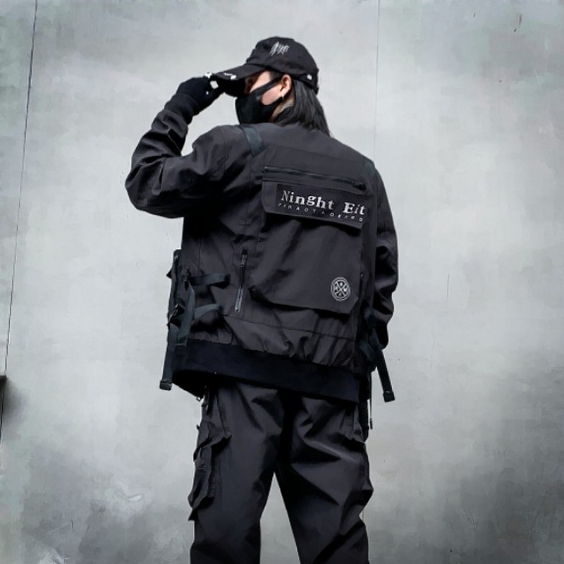 本墨再生棒球领工装棒球夹克