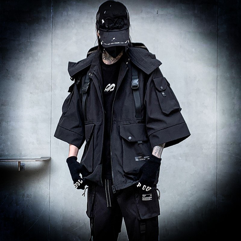 本墨再生连帽宽松版型夹克