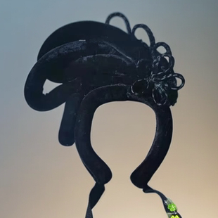 新款戏剧头套花旦头古装仙女头套小姐丫鬟头饰黄梅戏头饰一体发箍