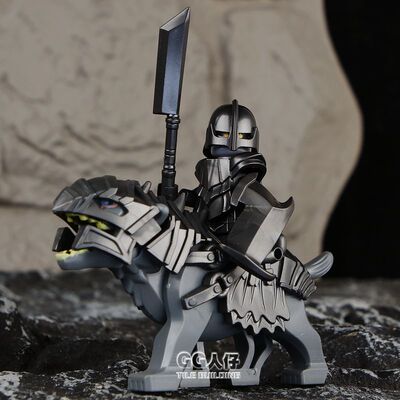 中古魔戒指环王霍比特人刚达巴半兽人拼装积木人仔玩具益智摆件男