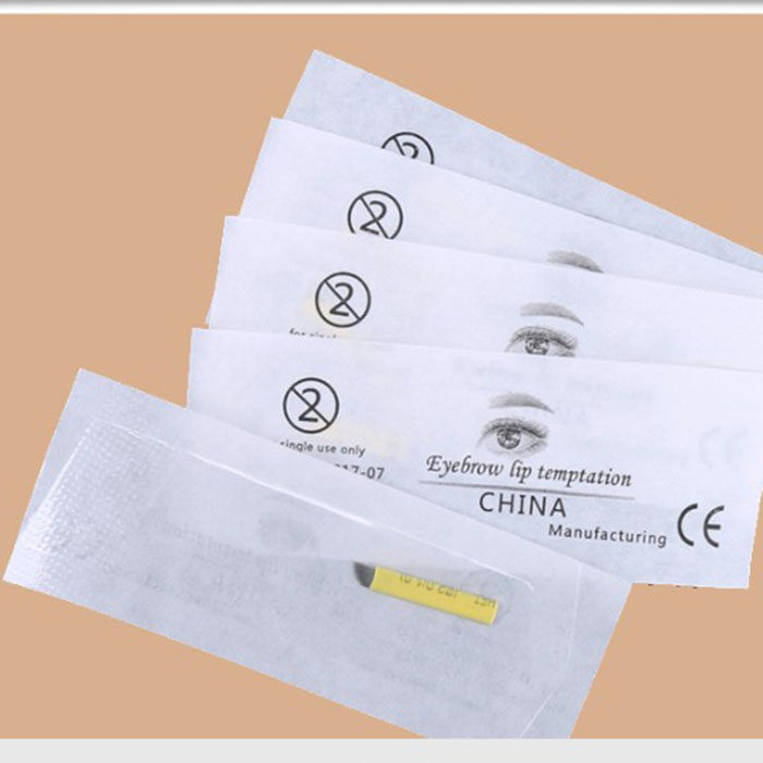 纹绣手工美瞳线针片双层23针纹眼线双排弯弯绣针极细锋利眼线刀片