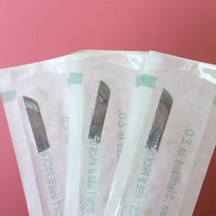 半永久纹绣手工单排弯弯绣17针 纹眉丝雾眉针片 斜排飘眉打雾刀片