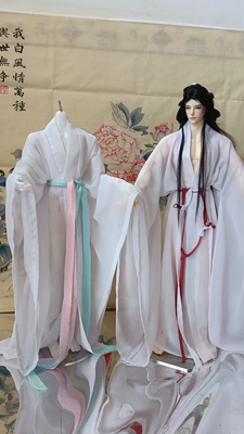 bjd68-75古风睡袍内搭大袖打底防染色服id75龙魂uf75  td75