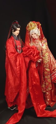 bjd明制汉服婚服娃衣手作id75td75uf75定制男女款大衫霞帔圆领袍