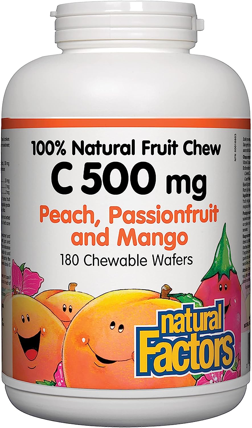 美国代购Natural Factors, Kids Chewable Vitamin C 500 mg, Sup