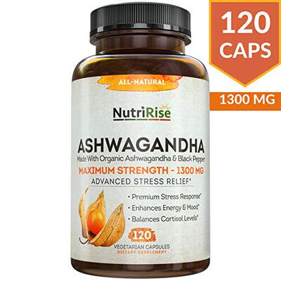 Ashwagandha 1300mg Made with Organic Ashwagandha Root Powder