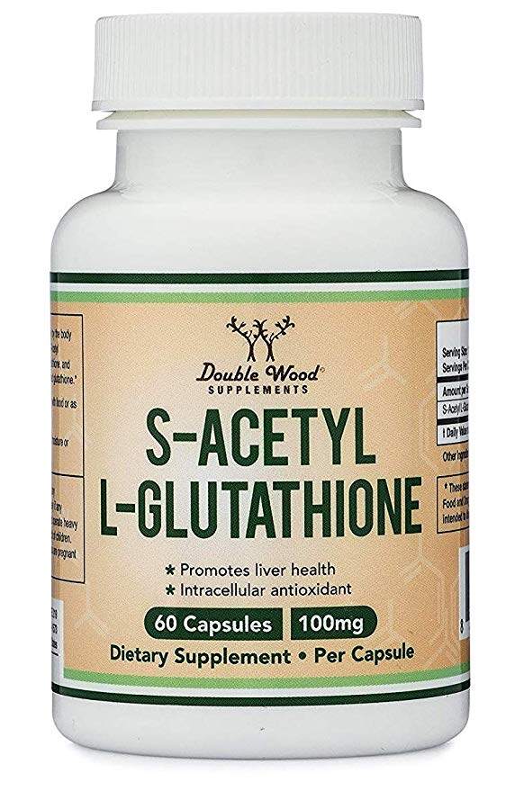 S-Acetyl L-Glutathione Capsules - 100mg, Made and Tested in