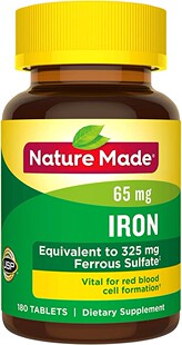 美国代购Nature Made Iron 65 mg (from Ferrous Sulfate) Tablet