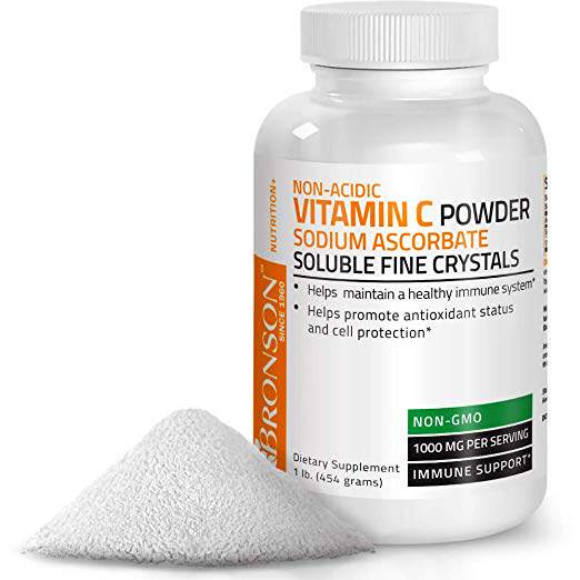 美国代购Bronson Vitamin C Non-Acidic Sodium Ascorbate Powder