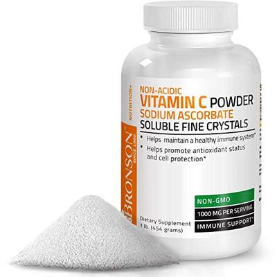 美国代购Bronson Vitamin C Non-Acidic Sodium Ascorbate Powder