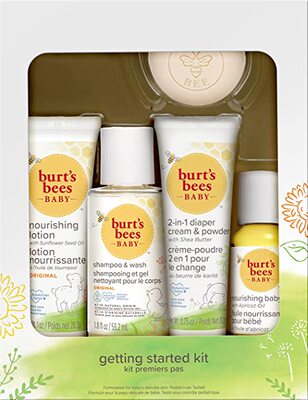 Burt's Bees Baby Getting Started Gift Set, 5 Trial Size Baby