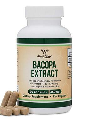 Bacopa Monnieri Capsules – 450mg, 90 Count (Made in USA) No