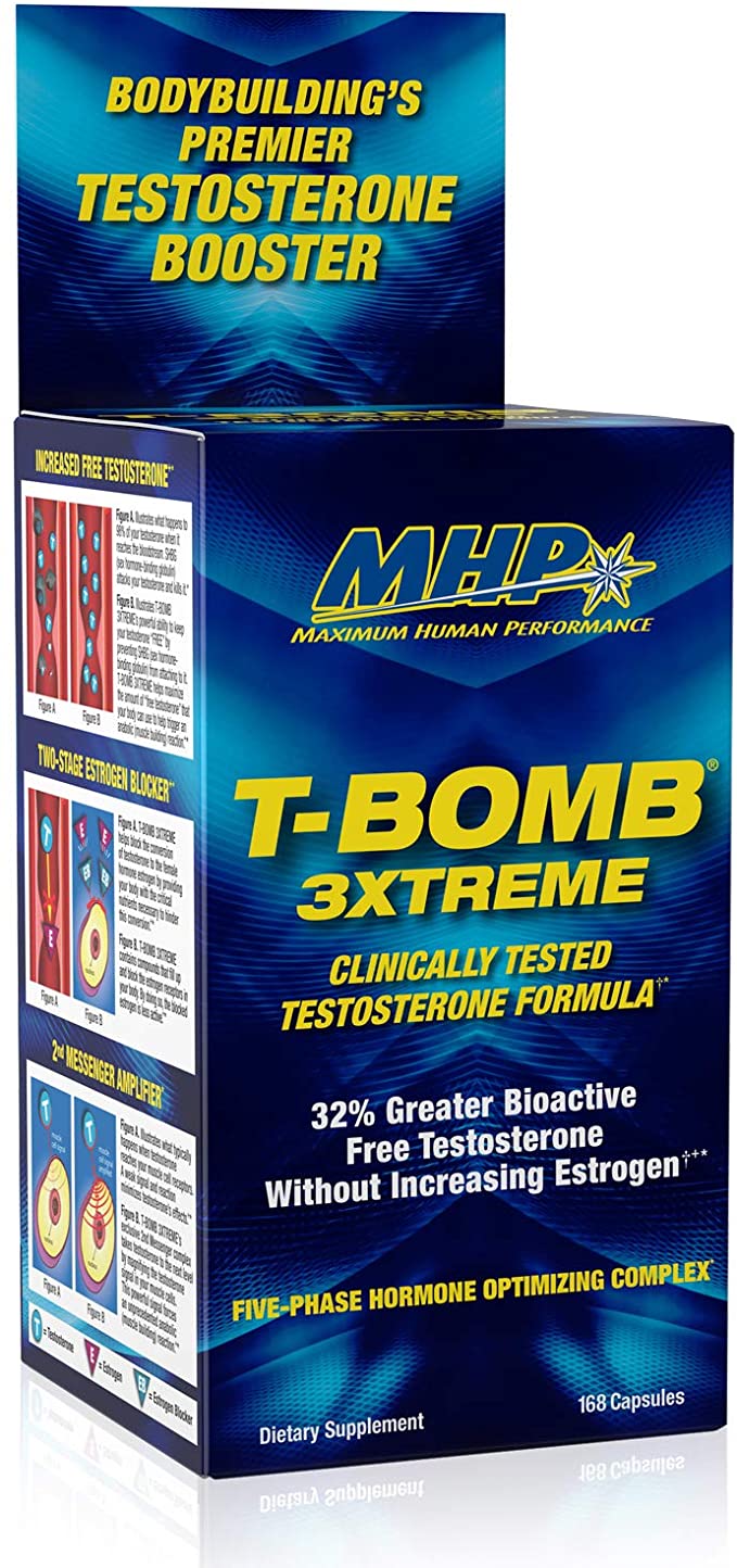 MHP Clinical Strength T-Bomb 3xtreme, Five-Phase Hormone Opt