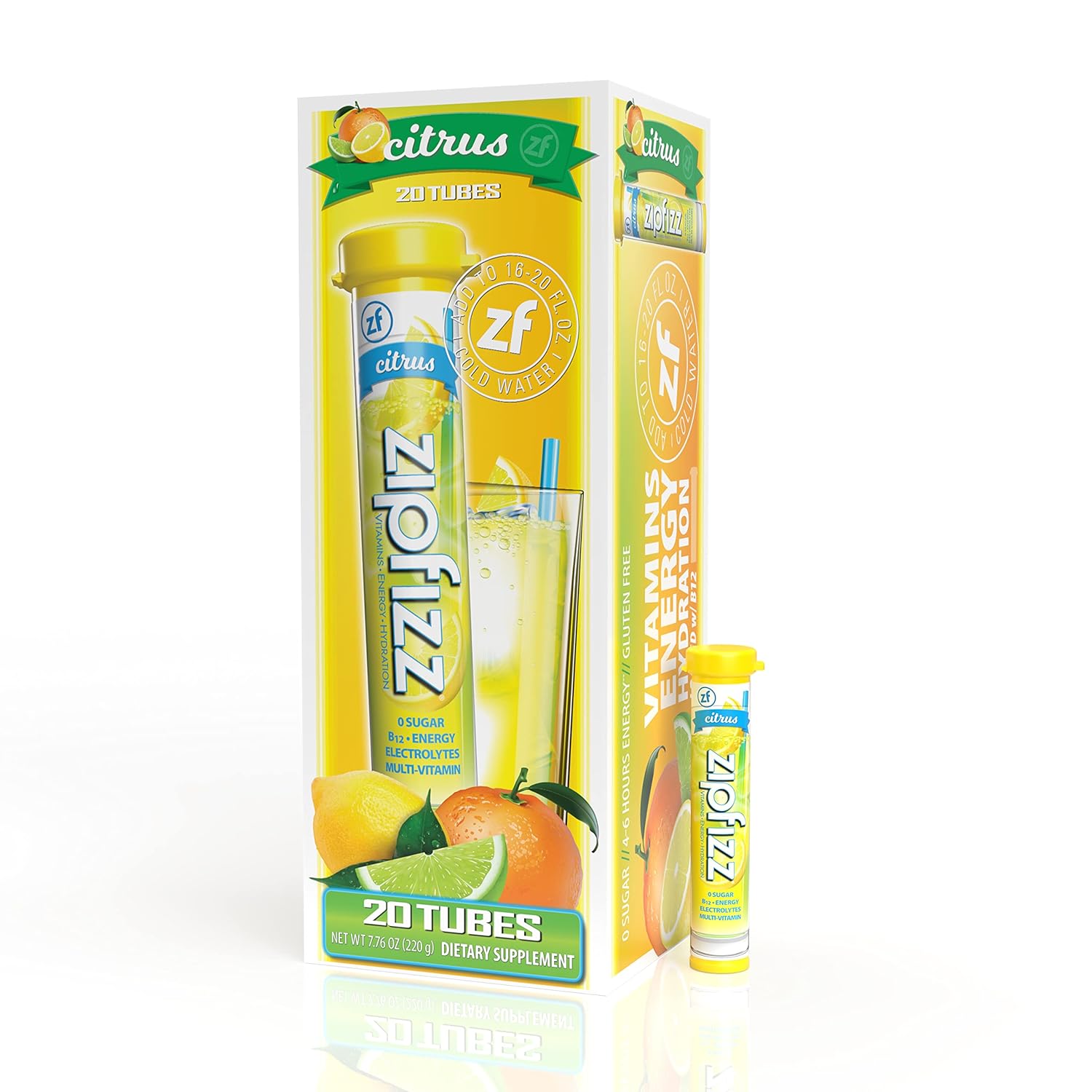 Zipfizz Energy Drink Mix, Electrolyte Hydration Po