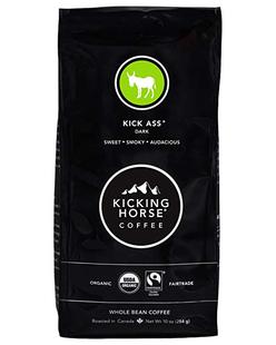 Kicking Horse Coffee, Kick Ass, Dark Roast, Whole Bean, 10 o