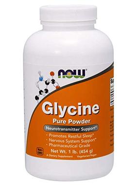 美国代购NOW Supplements, Glycine Pure Powder, 1-Pound