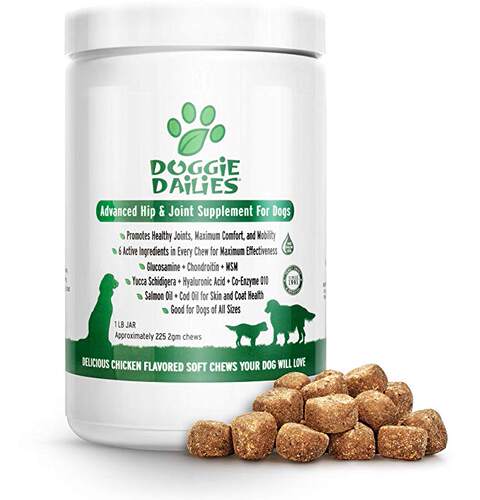 Doggie Dailies Glucosamine for Dogs, 225 Soft Chews