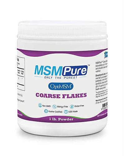 Kala Health MSMPure Coarse Powder Flakes, 1 Pound, Pure Sulf