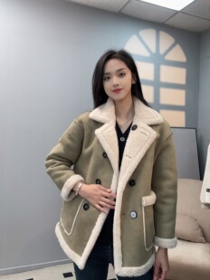 羊毛外套 中长款 双面可穿 女式 真羊毛 海宁皮草