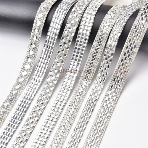 新美水晶玻璃带背胶自粘钻带