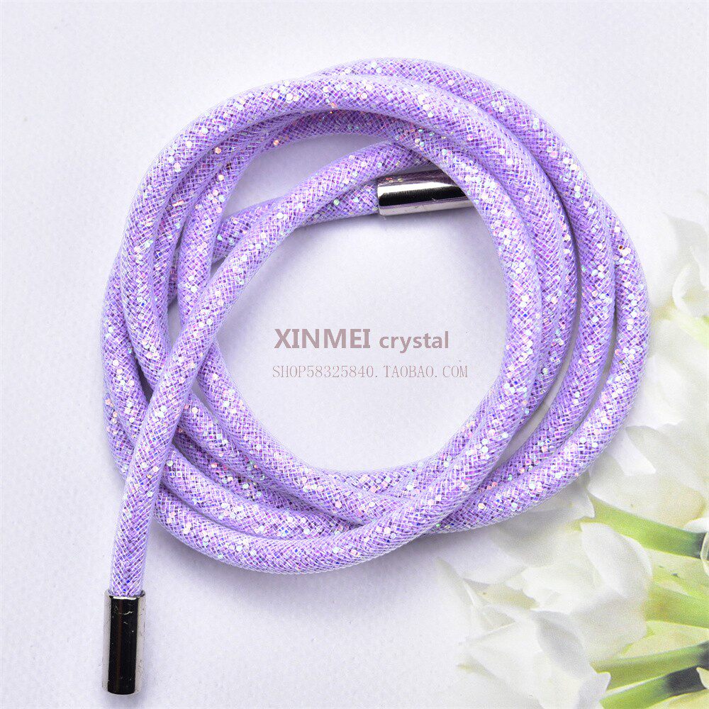 DIY SWEATSHIRT DRAWSTRING TUBE SEQUINS MESH TROUSERS TUBE WAIST ROPE HAT ROPE RHINESTONE BELT BELT SWEATSHIRT ROPE TRIM