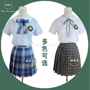 学生英伦夏装短袖圆领日本jk制服