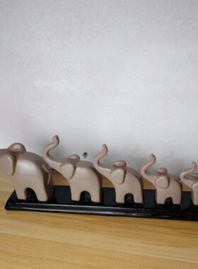 轻奢客厅抽象大象玄关电视柜酒柜简约现代家居装饰品大象高档摆件