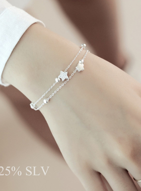 纯银时尚风韩国情侣手链