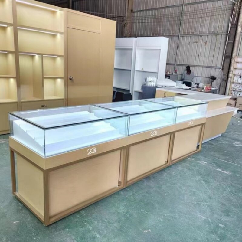 定制超市柜台便利店货架陈列柜实木酒柜商场烟酒展示柜红酒柜白酒图片