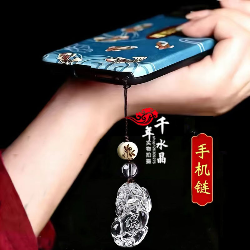 2026年天然黄水晶白水晶貔貅吊坠貔项链男女款招财平安聚财礼物